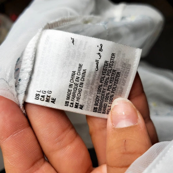 INC International Concepts Daisy Embroidered Sheer Robe - Picture 3 of 5